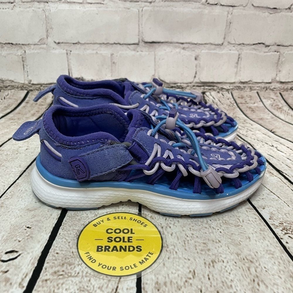 Keen Uneek Woven Water blue purple sandals, 9 toddler